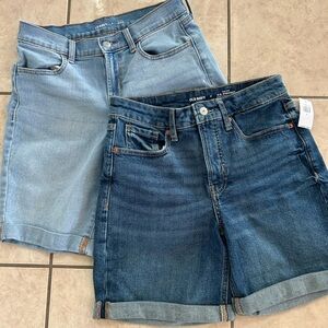 2Pcs. Old Navy- High Rise  & Mid Rise - Cuffed Shorts - Size 0